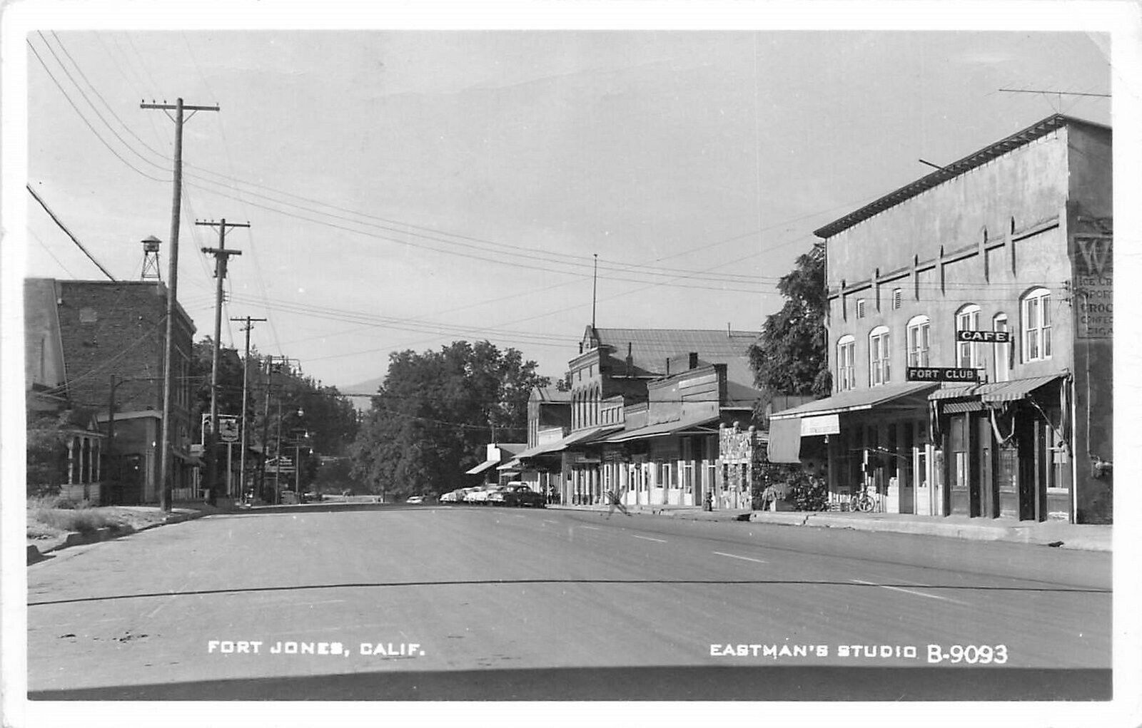 Postcard 1957 California Fort Jones Siskiyou Street Scene Eastman CA24-792