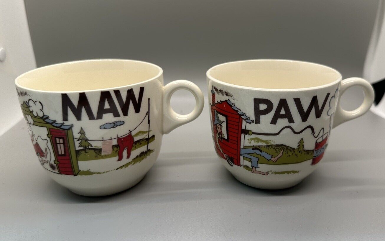 Hillbilly Humor Maw and Paw Mugs  Made in the USA