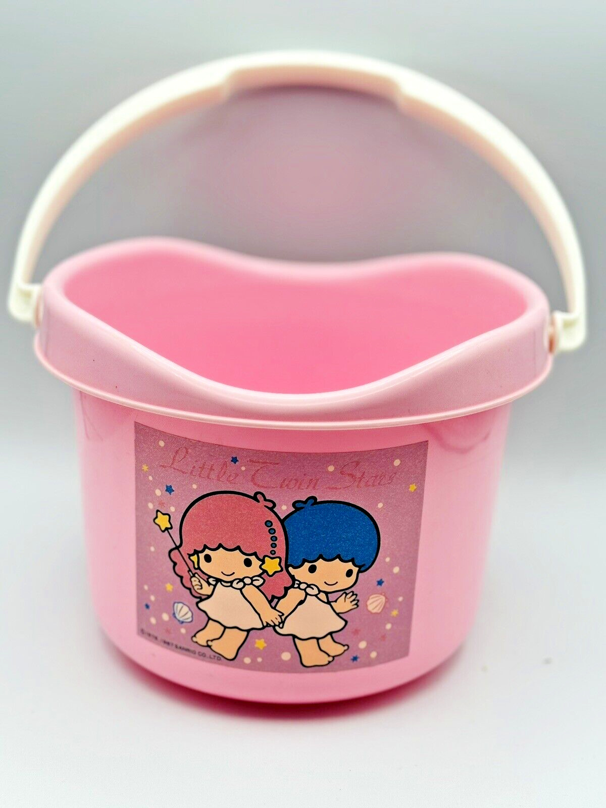 VERY RARE Vintage SANRIO Little Twin Stars Sand Pail; Easter Basket Container