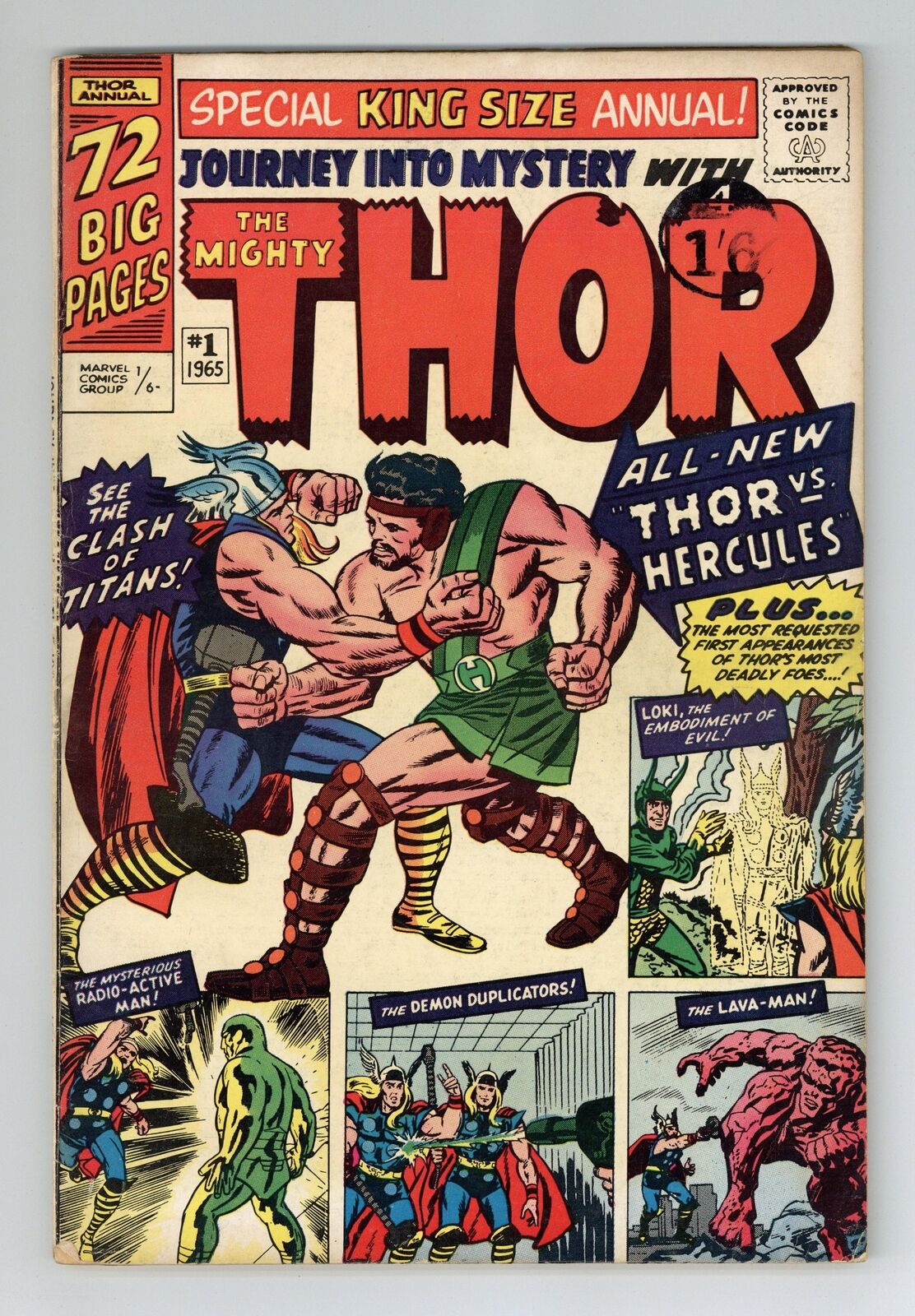 Thor Journey Into Mystery #1 VG+ 4.5 1965