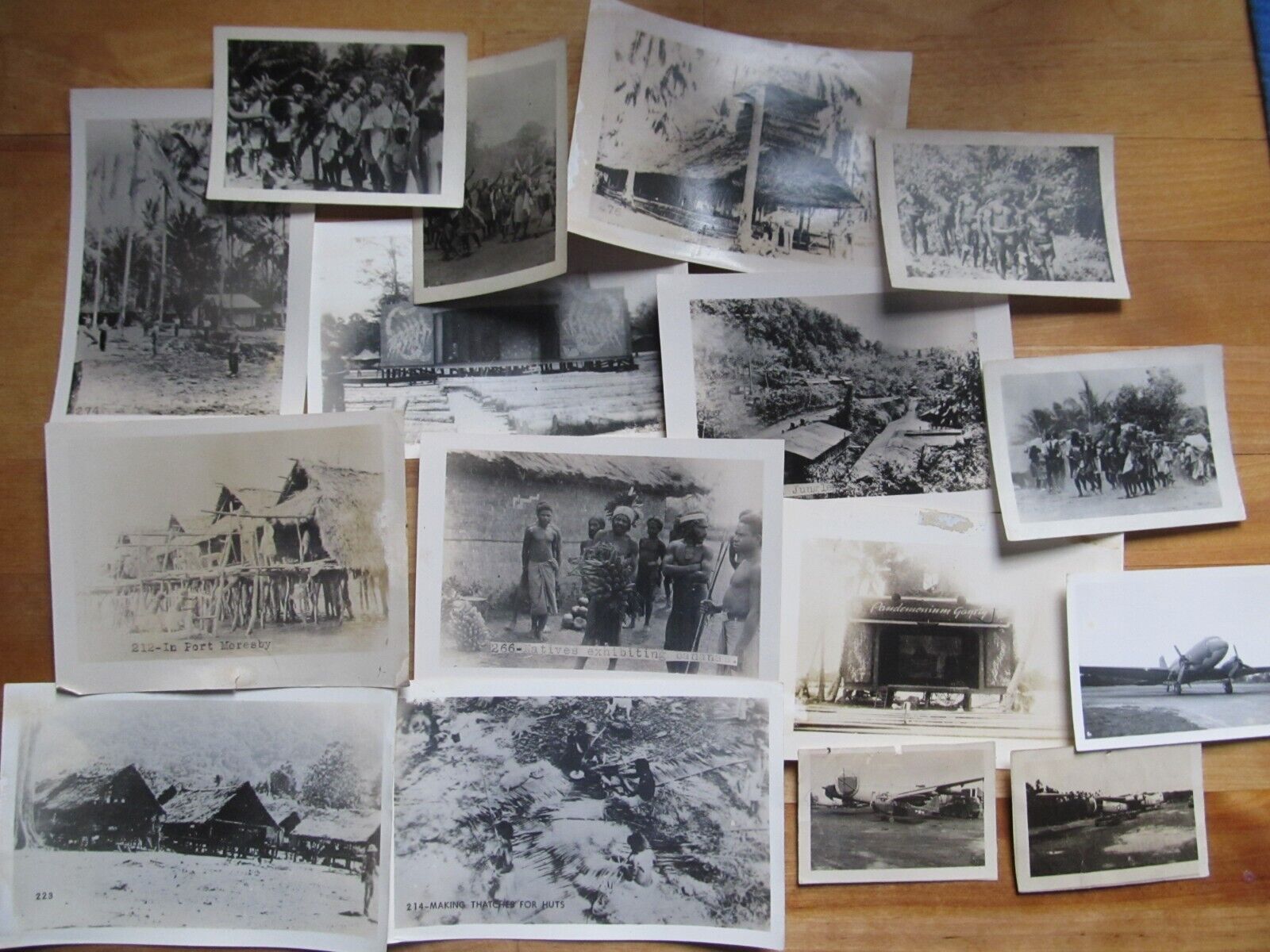 Scarce Lot of 16 WWII Military Related GI Photos, Aerial Airplane, Island Native