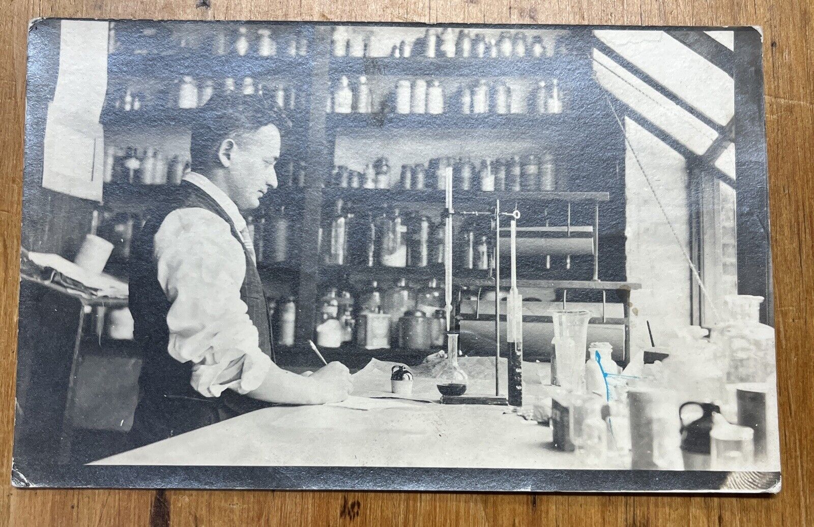 Chemist Performing A Titration interior Lab RPPC 1908