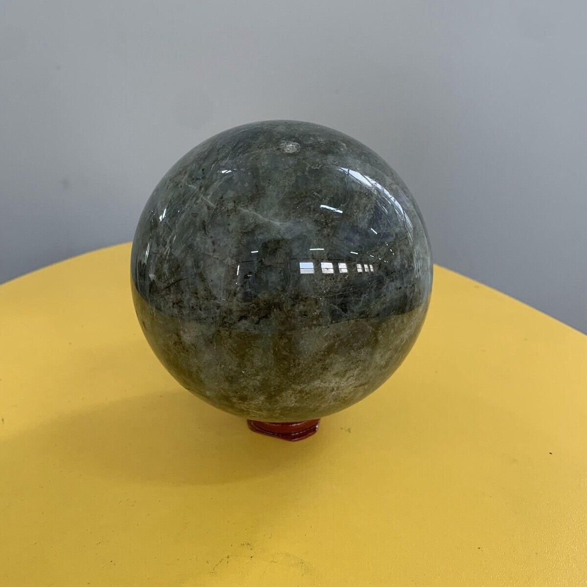 1603g Natural Labradorite Quartz Sphere Crystal Energy Ball Reiki Healing Decor