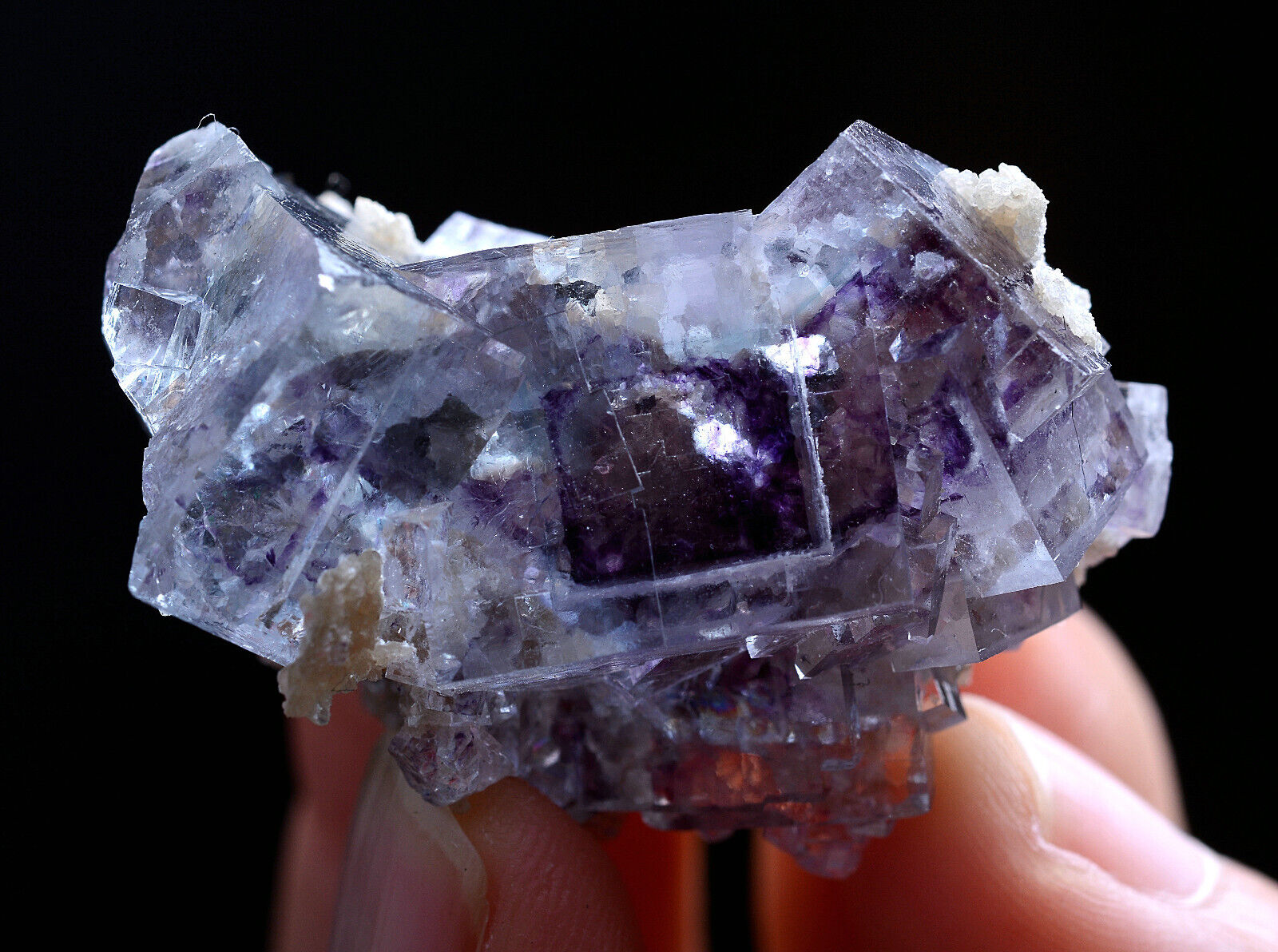 22g Natural Phantom Window Purple Fluorite Mineral Specimen /Yaogangxian China