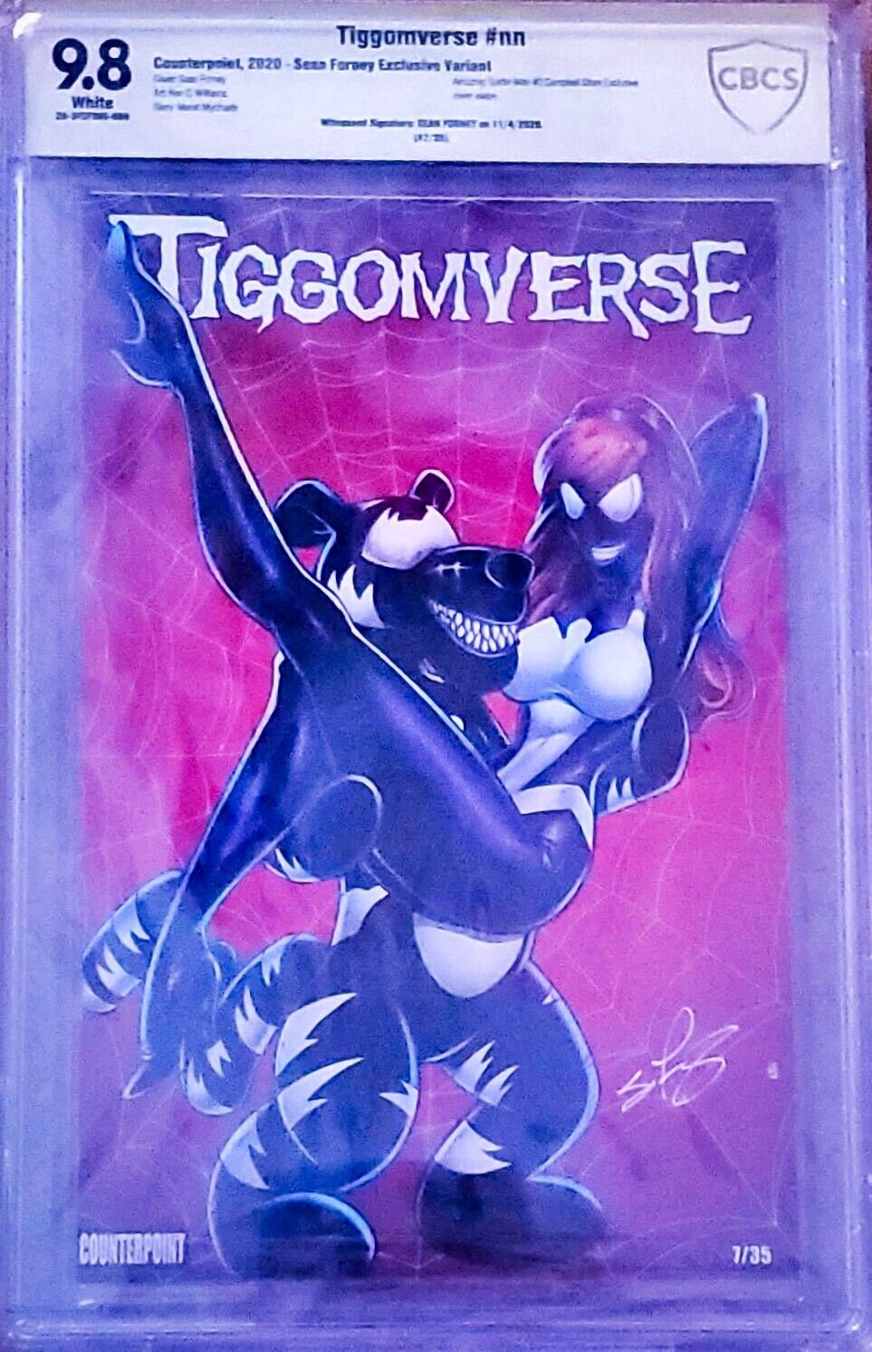 Tiggomverse CBCS Graded 9.8 Signed by Sean Forney ASM 2 Cover Homage 7/35
