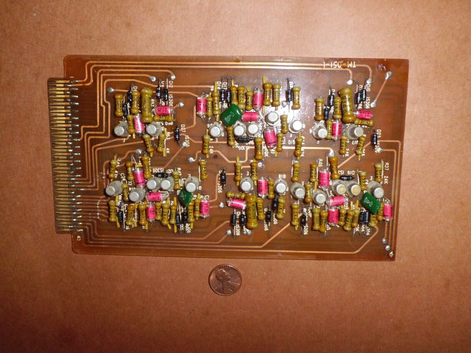 Vintage HITACHI TM-051-1 PCB Assembly With C468 NPN Transistors