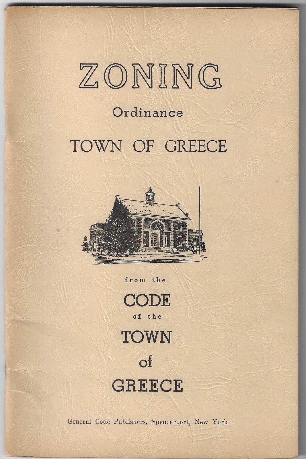 Town of Greece NY Zoning Ordinance 1963 Vintage Code Book Monroe County