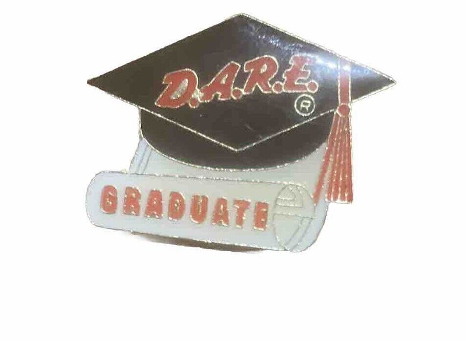 D.A.R.E. Graduate Pin Drug Abuse Resistance Education Mortarboard & Scroll