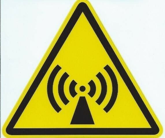 4.5in x 4in Antenna Radiation Sign Decal Sticker Business Signs Decals Stickers