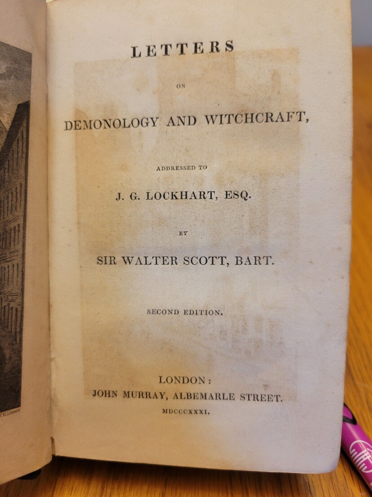 1831, Second edition, Letters of demonolgy and witchcraft, by Sir Walter Scott.