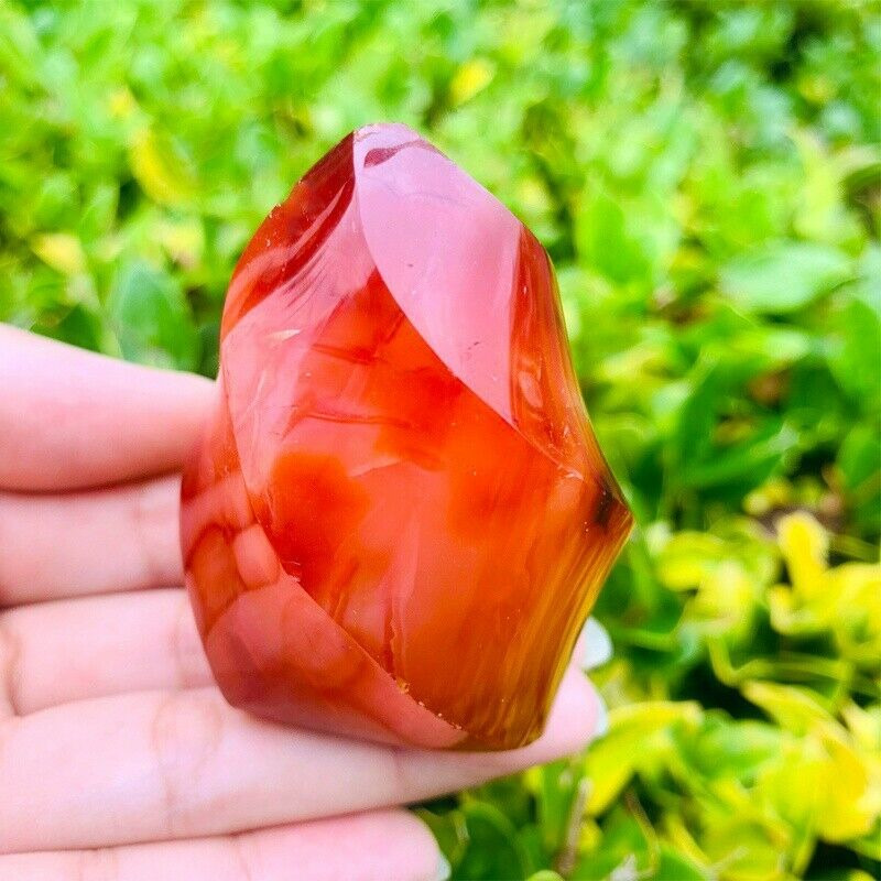 100g Natural High Quality Red Agate Flame Reiki Healing Quartz Crystal 1pc
