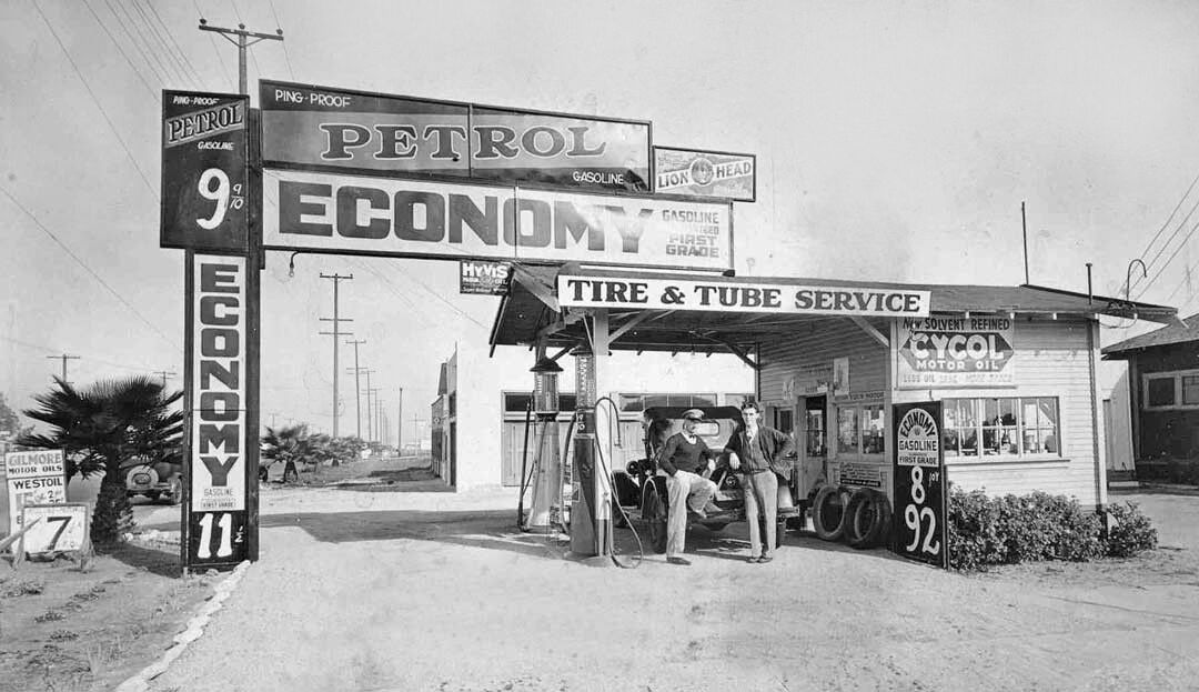Gilmore OIl Economy Gas Service Station Photo Gasoline Vermont Ave Los Angeles 