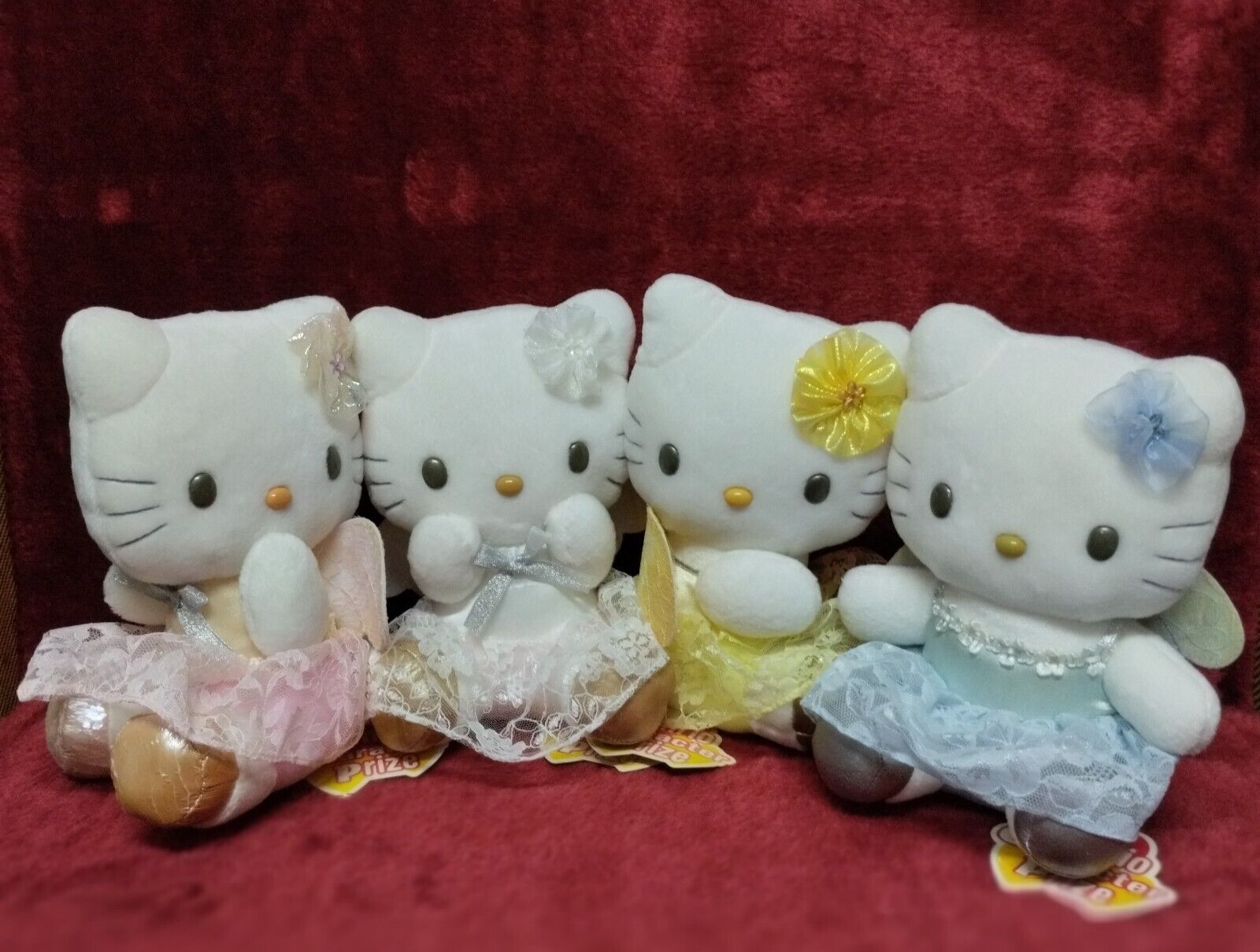 4 pcs. Set Vintage Hello​ Kitty​ Angel Lace Wing Plush​​ 8\
