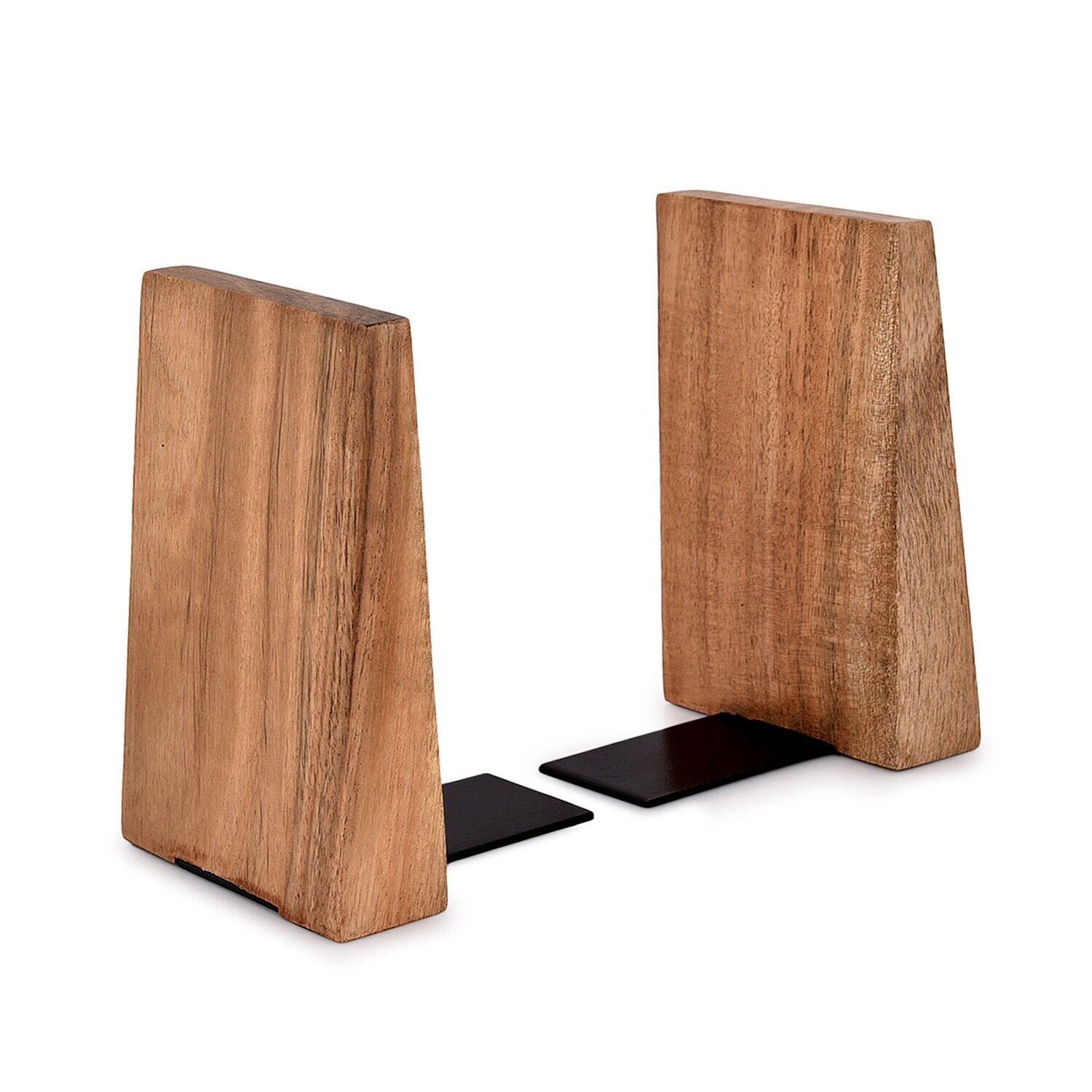 Acacia Wood Bookends Space Books for Kids Display Organizers 4\