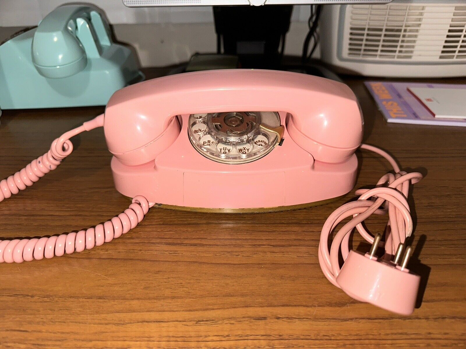 Vintage MCM Pink Western Electric Rotary Phone 702B Pink Princess Telephone