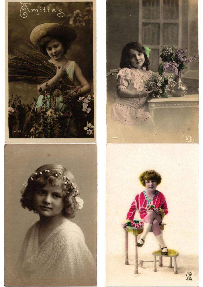 GIRLS GLAMOUR CHILDREN 300 REAL PHOTO Vintage Pcs. pre-1940 (PART 2) (L6129)