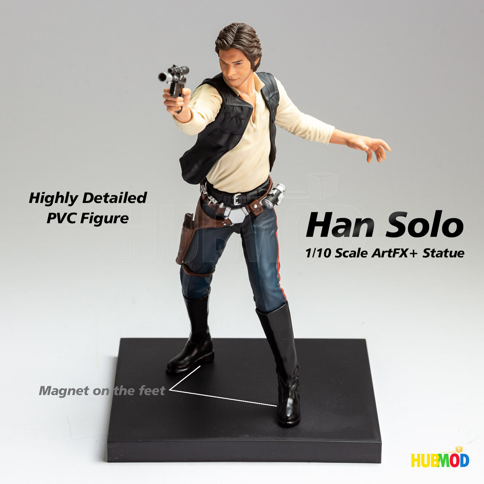 Star Wars Han Solo 1/10 Scale From Chewbacca Combo Set ArtFX+ Statue Kotobukiya