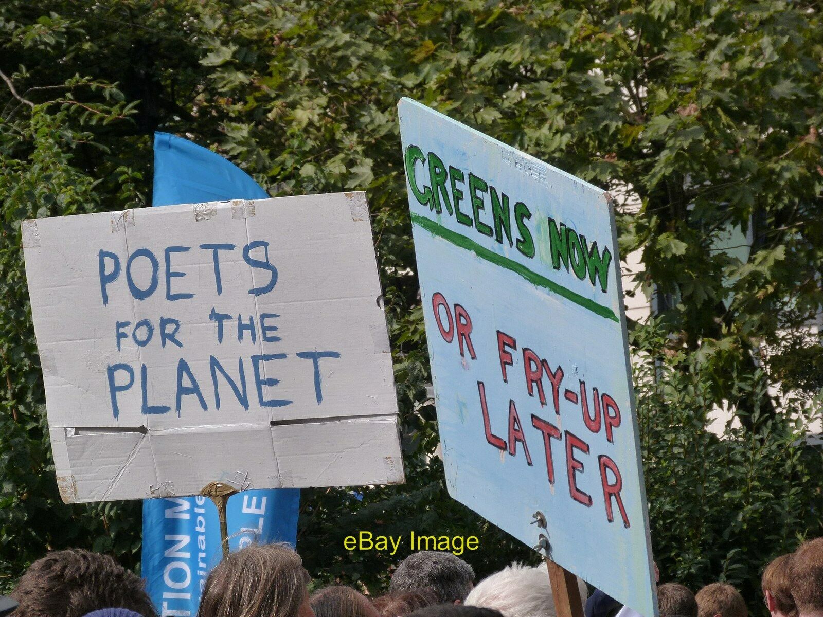 Photo 6x4 Placards Climate Change demonstration 2 c2014