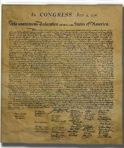 The Declaration of Independence, Authentic FULL SIZE Replica Printed on Antiqued