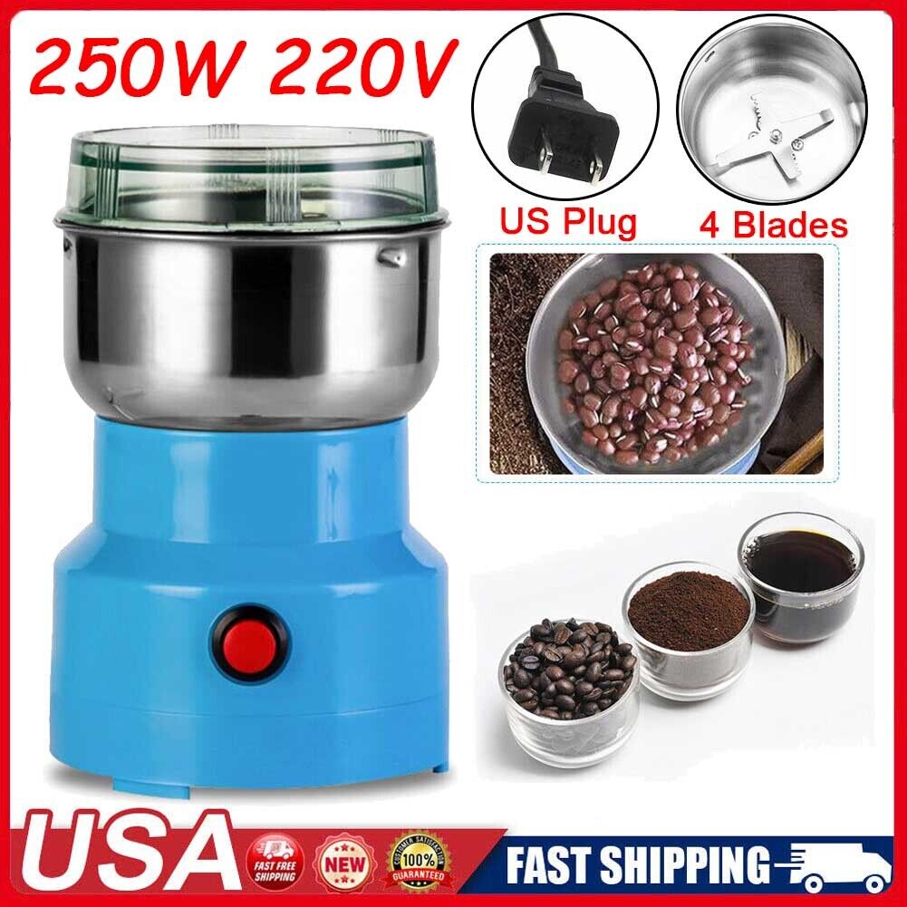 220V Electric Coffee Grinder Grinding Milling Bean Nut Spice Matte Blender Dry