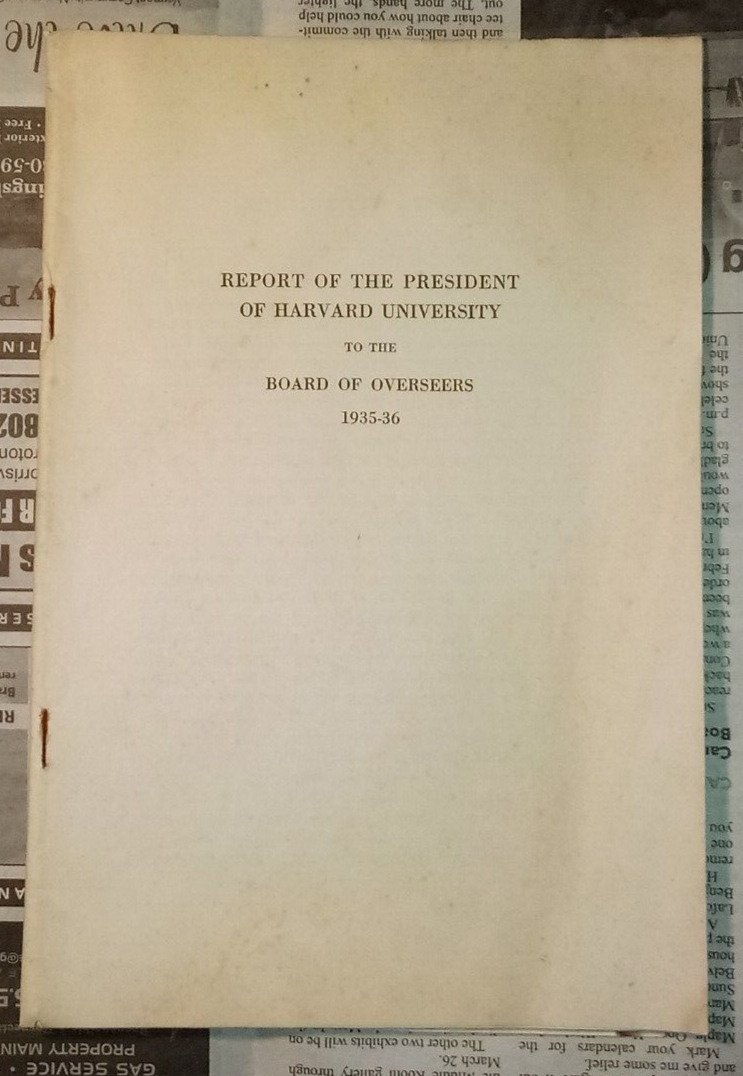 Report of the President of Harvard University - James Bryant Conant - 1935-36