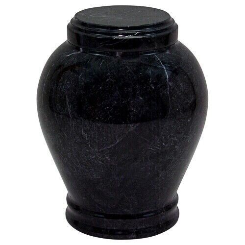 Java Black Marble Cremation Urn, Cremation Urns Adult, Urns for Human Ashes