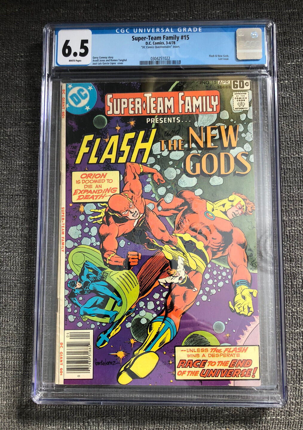 1978 DC Super Team Family Presents Flash & the New Gods Comic Book #15 CGC 6.5