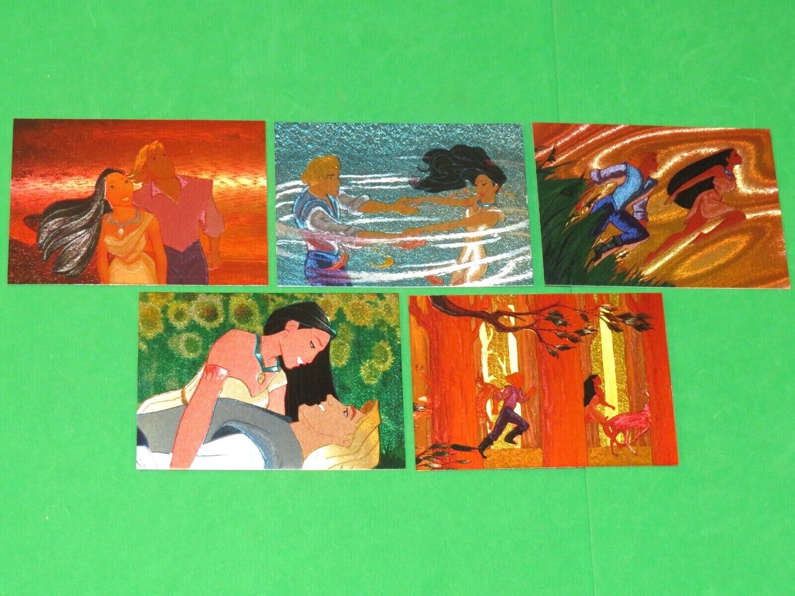 1995 SkyBox Pocahontas Complete Etched Foil Dufex Spectra INSERT 5 CARD Set
