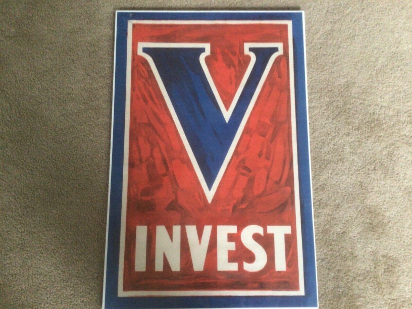 c.1918 V INVEST WWI Poster Victory Liberty Loan Original World War One WW1