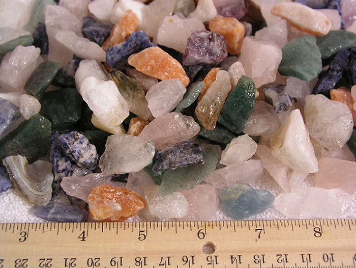 Gemstone quality mix natural 10 pounds cabbing tumble fish tank  3/4-1.5 inch