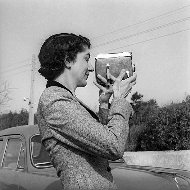 Italian Princess Maria Francesca Savoy filming Cascais February 1955 Old Photo