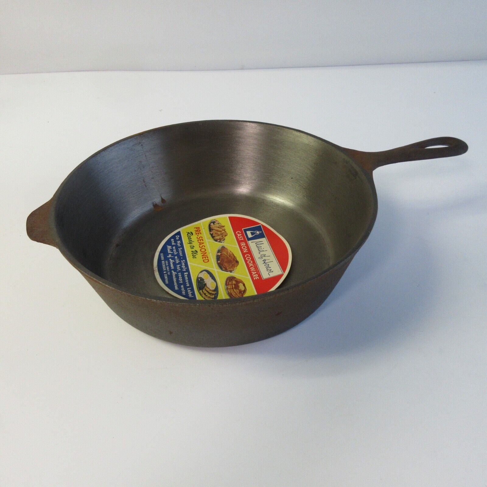 VTG Rare Maid Of Honor Deep Skillet/Chicken Fryer? Cast Iron #8 never used
