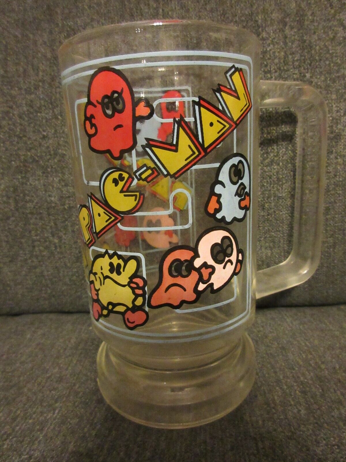 Vintage Pac-Man Glass Mug by Midway Mfg. Co.
