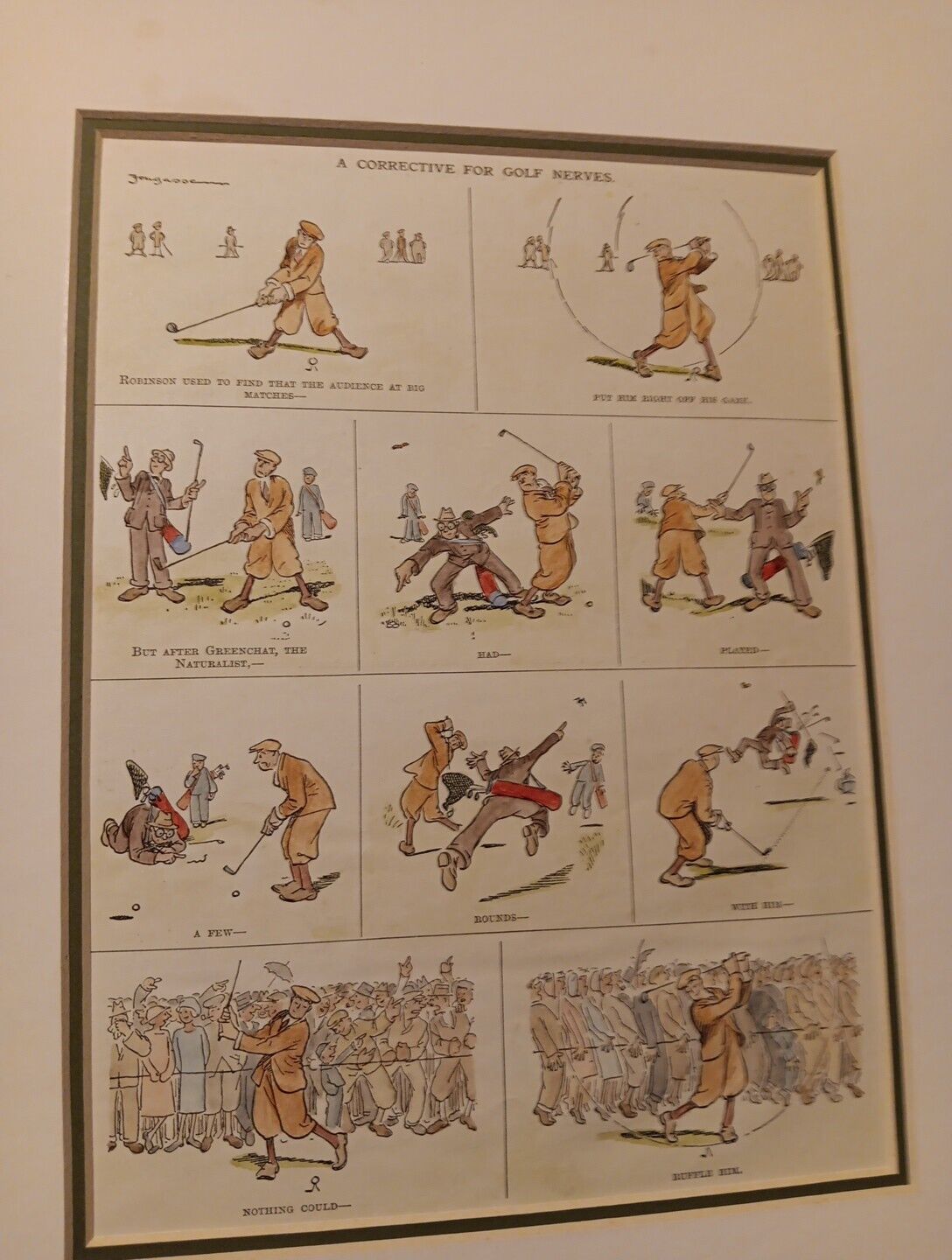 1921Punch Golf Comic Vintage Page Punch Summer  Magazin,great Cartoon,very rare 
