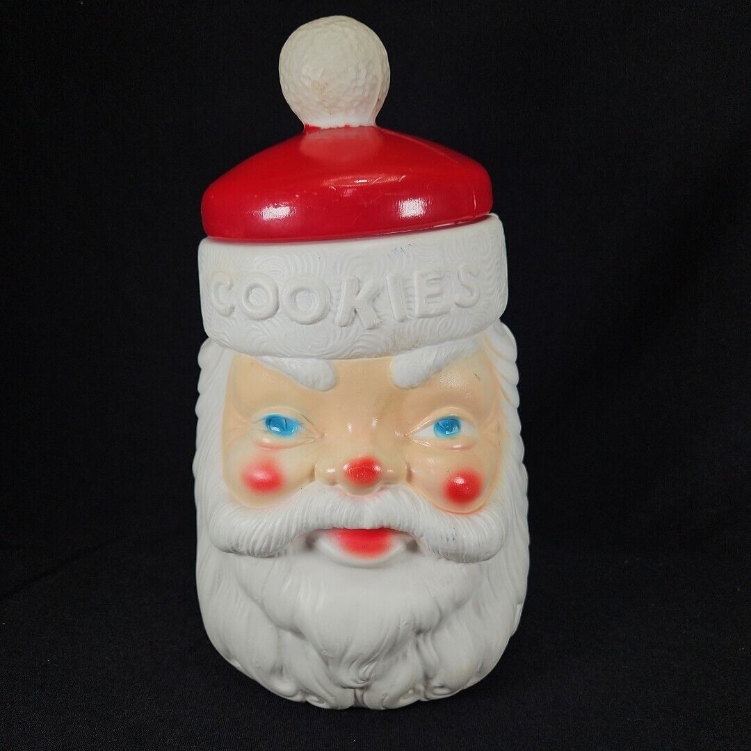 Vintage 1973 EMPIRE Plastics Santa Claus Blow Mold Cookie Jar USA 12\