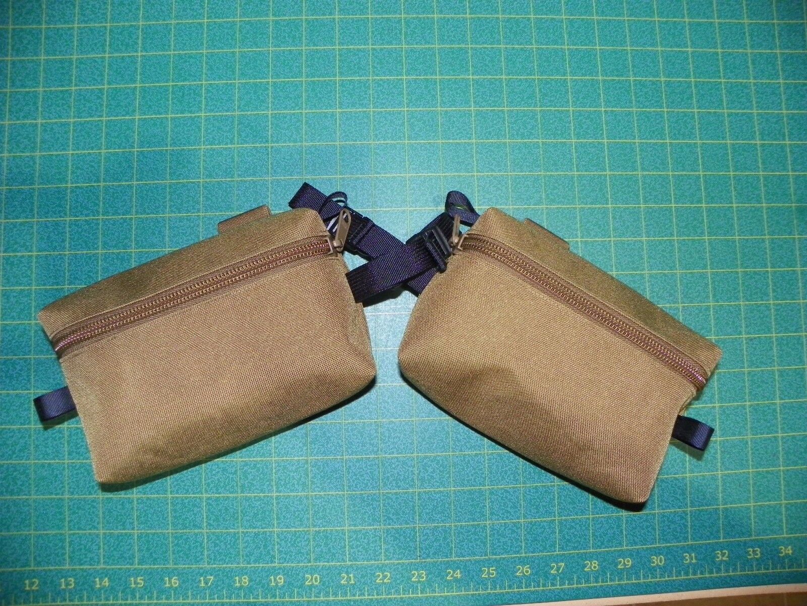 Made in USA - Pair of Custom Coyote Hip Belt Pocket Pouches for ILBE Main Pack