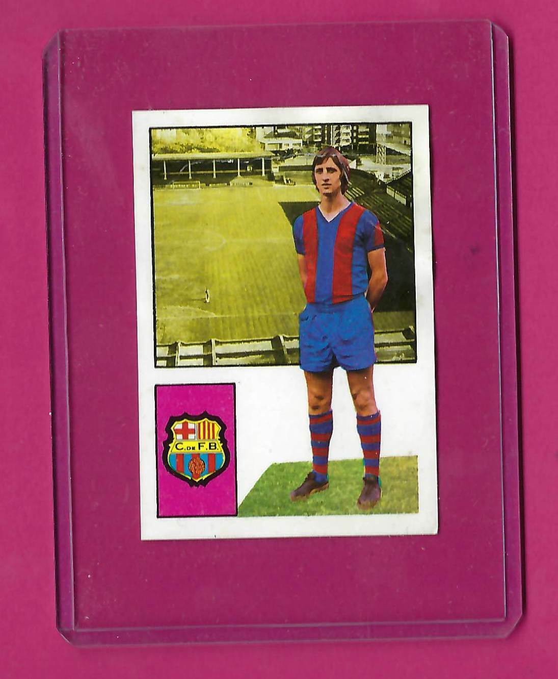 ORIGINAL FOOTBALL CARD JOHAN CRUYFF FC BARCELONA 1974 LEAGUE AVANT PANINI