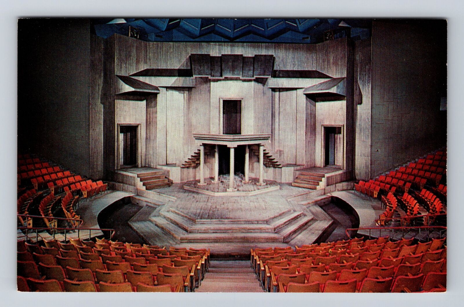 Stratford Ontario-Canada, Stage Of The Festival Theatre, Vintage Postcard