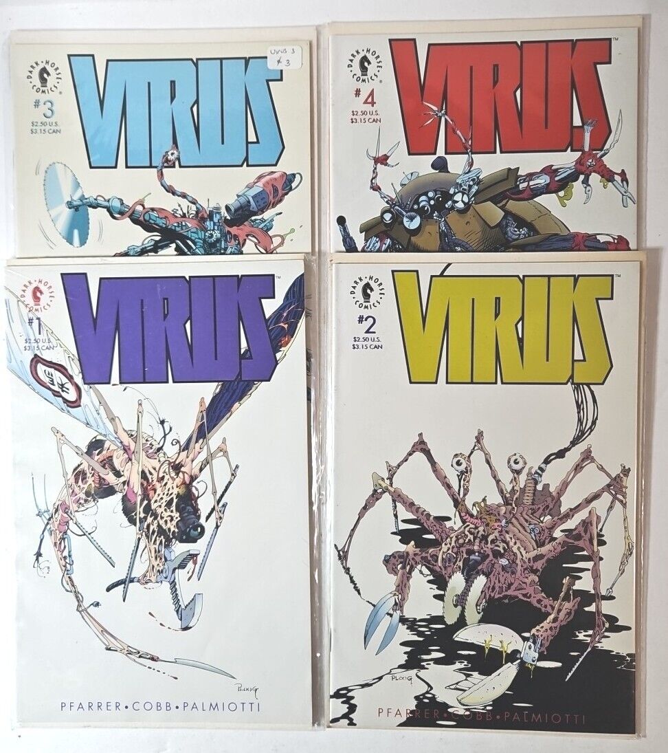 1993 Virus 1-4 Complete Series Comic Books Dark Horse Tugboat Electra C Pfarrer 