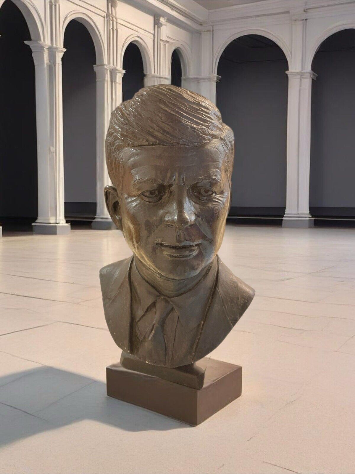 John F. Kennedy (JFK) Bust Statue 15” Tall, 20 Lbs. Plaster