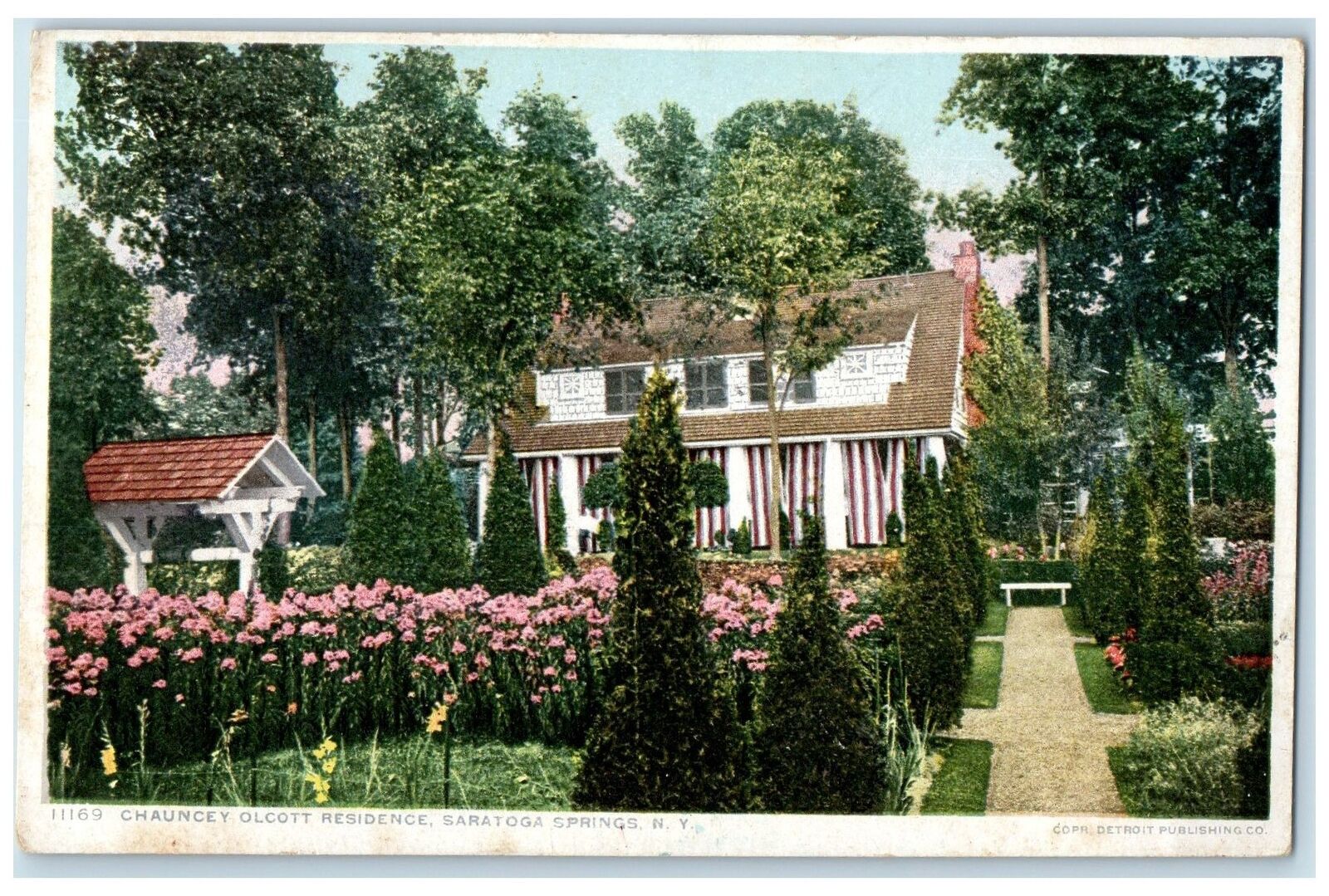 c1910s Chauncey Olcott Residence Saratoga Springs New York NY Unposted Postcard