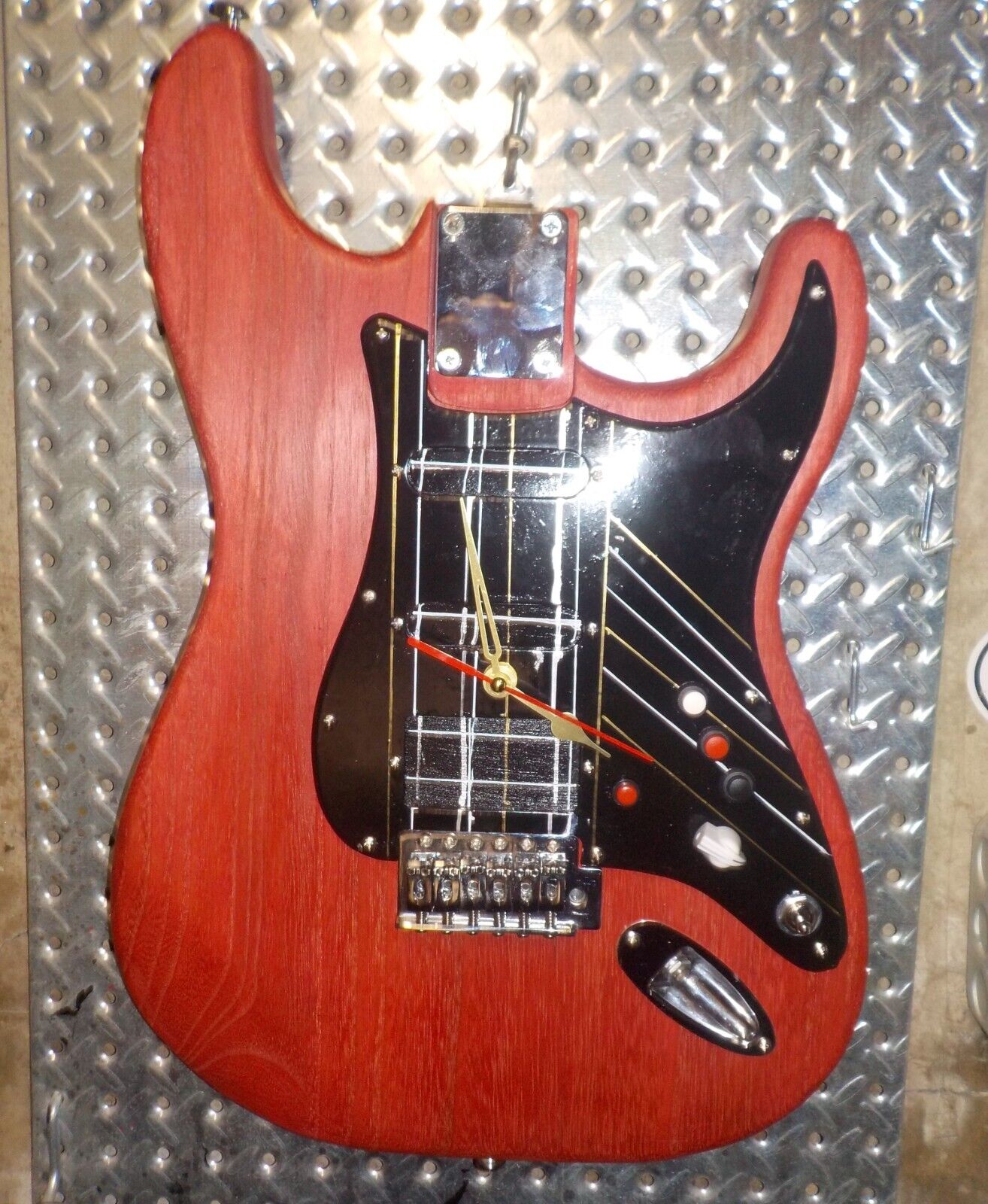 Guitar Wall Clock--Real Guitar Body And Genuine Guitar Parts--From Electroclock