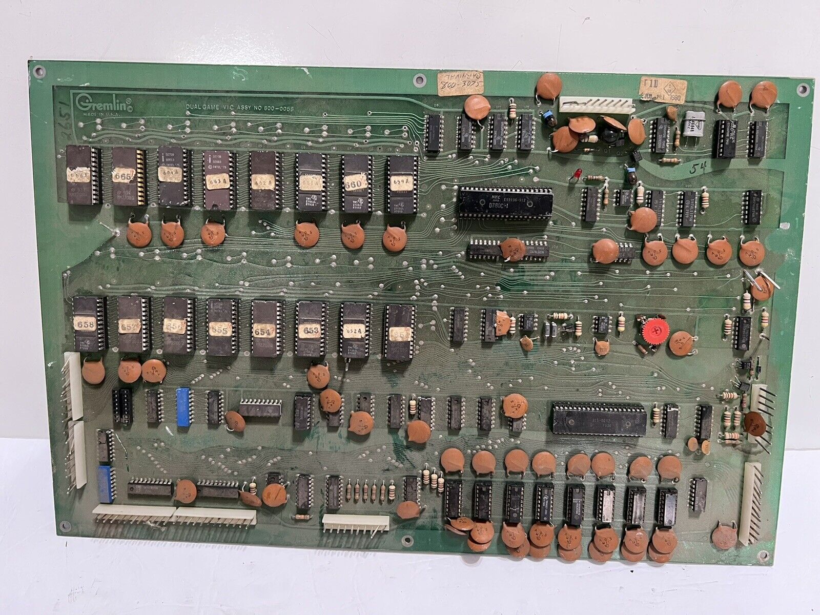 Gremlin Invinco PCB Main Board 170-0174 C Dual Game VIC 800-0058 AS IS UNTEST
