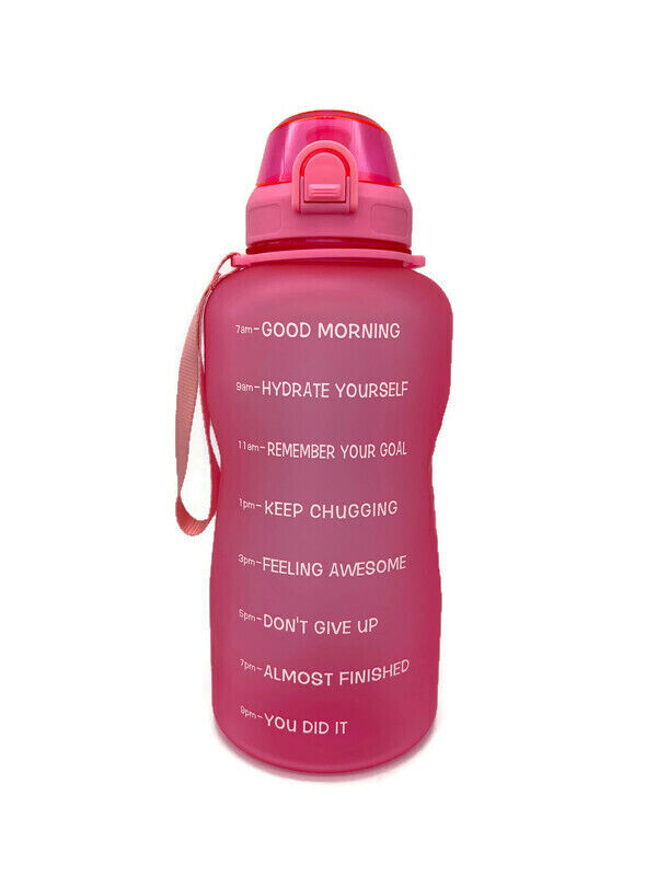 Motivational Water Bottle BPA Free 1 Gallon Jug with Straw and Time Tracker Gym