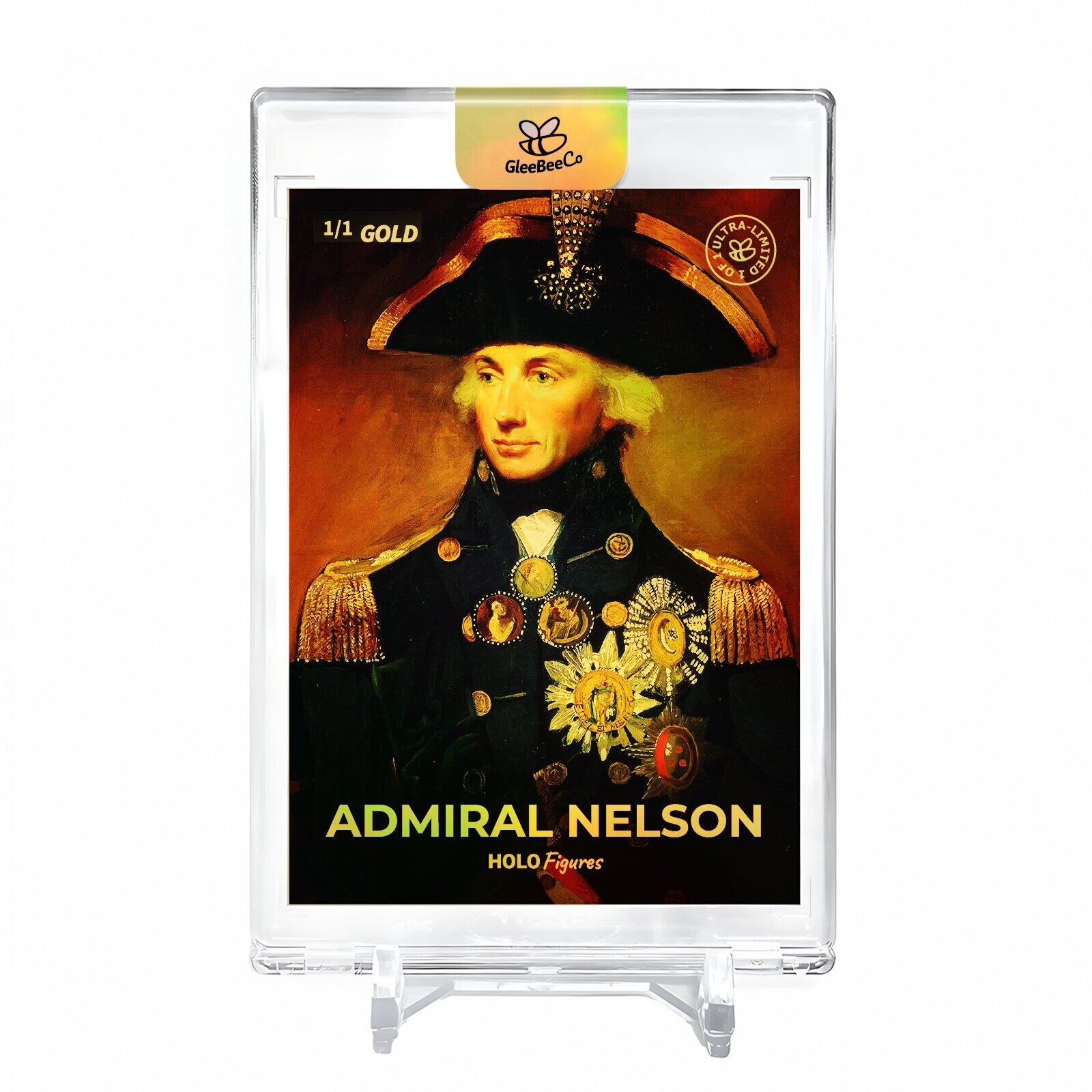 ADMIRAL NELSON L. F. Abbott Card 2023 GleeBeeCo #ANLA-G Encased Holo GOLD 1/1
