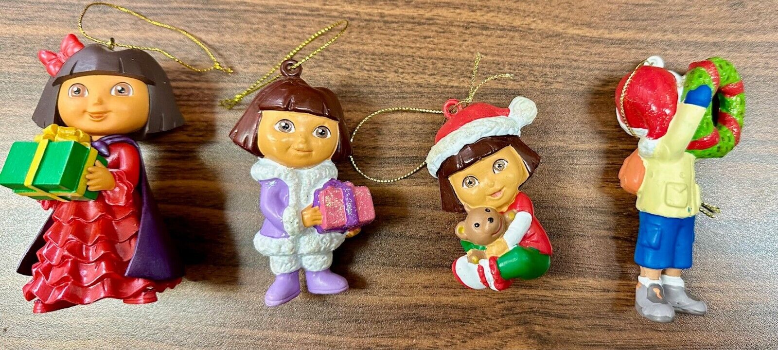 Dora the Explorer Christmas Ornaments Set of 4