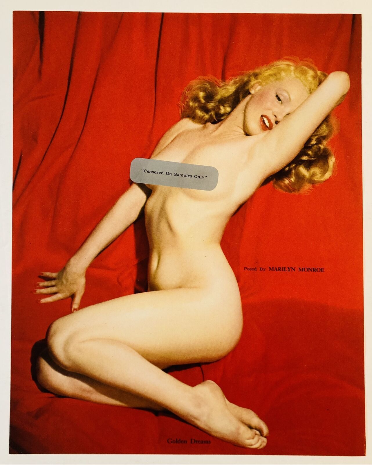 Marilyn Monroe Litho 1953 Vintage Pinup Tom Kelly Golden Dreams V3 Press Photo