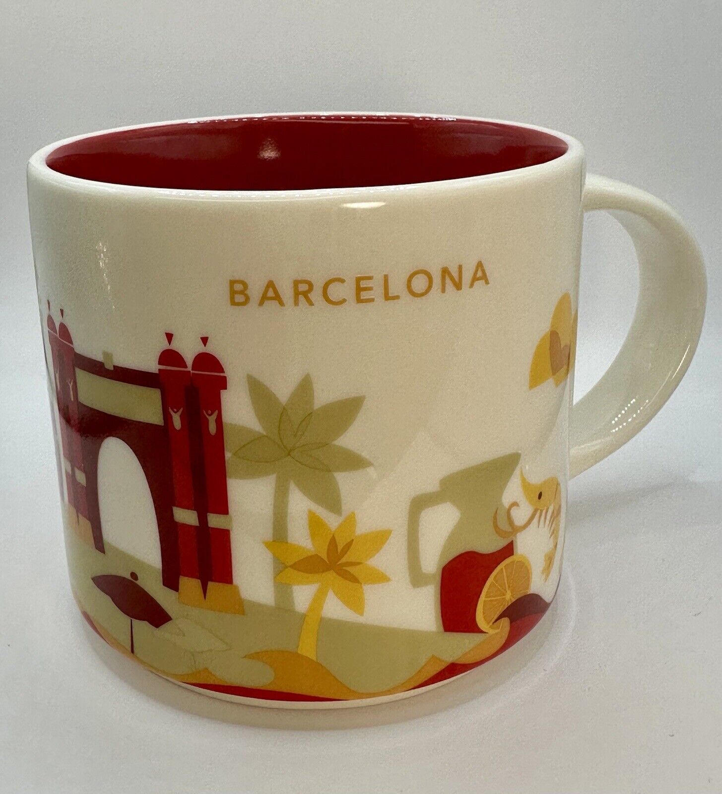 Starbucks Barcelona Spain You Are Here Collection Coffee Tea Mug 14 oz Retired