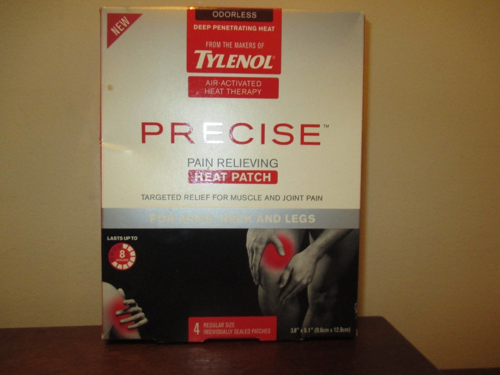 Pack of 4 Tylenol Precise Pain Relieving Heat Patch arms neck legs *Collectible