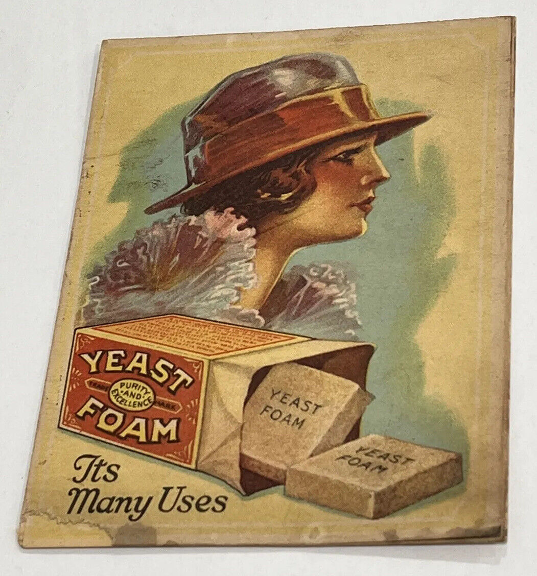 C1920's Vintage Advertising Booklet for Eat Yeast Foam Many Uses Bread Root Beer